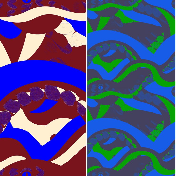 PSD sea snake with serpentine silhouette sleek minimal graphic d nature pattern vector designs