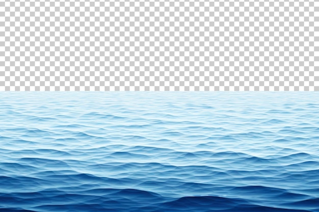Горизонт поверхности морской воды изолирован на прозрачном фоне