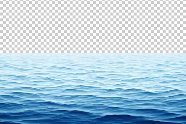 PSD sea water surface horizon isolated on transparent background