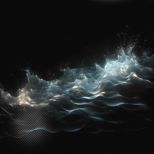 海の波の効果 透明な背景