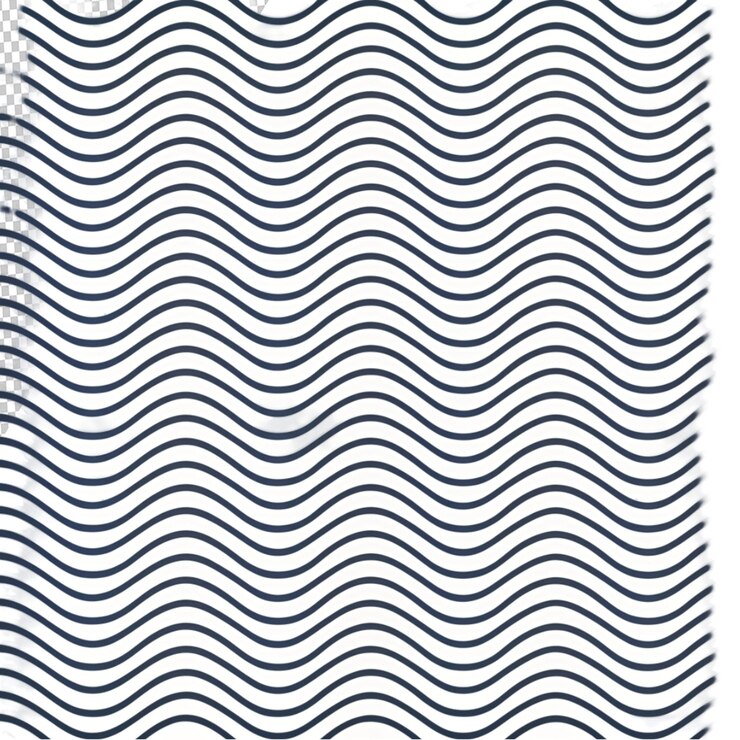 PSD sea waves patterns set in line styles isolated on transparent background