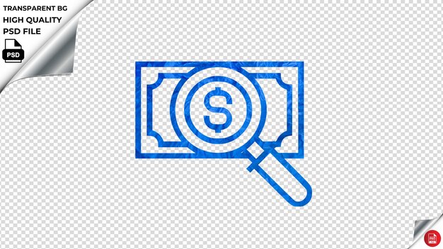 PSD seach money blue paper psd transparent