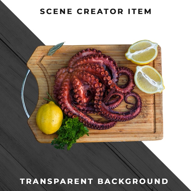 Seafood meal transparent psd