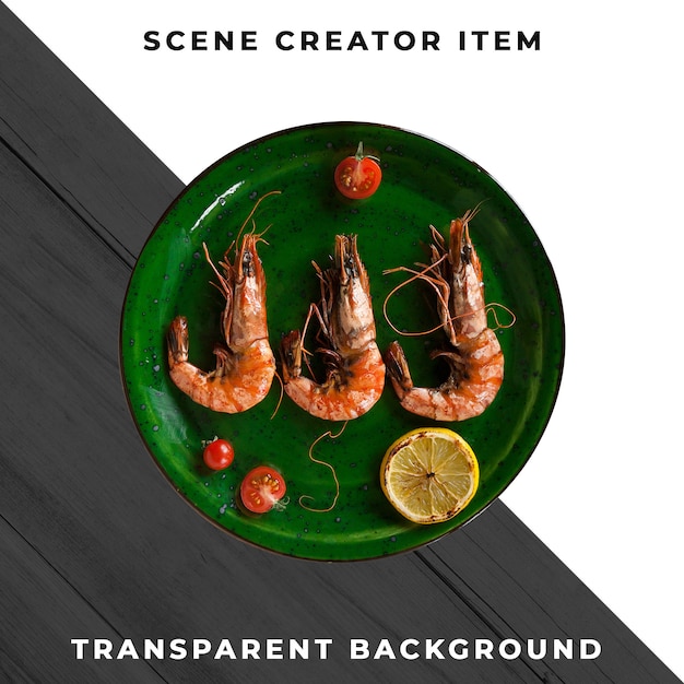 Seafood meal transparent PSD