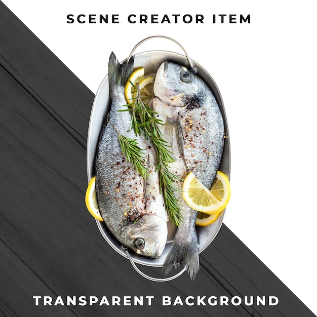 Seafood meal transparent PSD