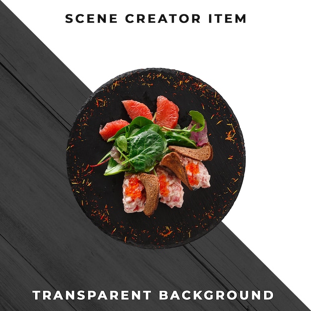 PSD seafood meal transparent psd