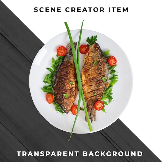 Seafood meal transparent PSD