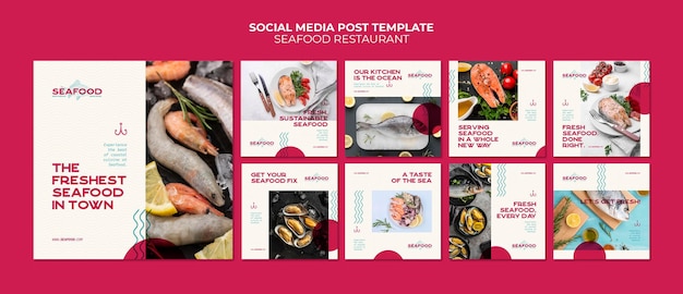 Seafood restaurant social media post