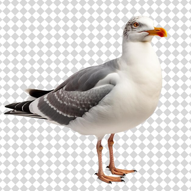 PSD seagull isolated on transparent background png file format