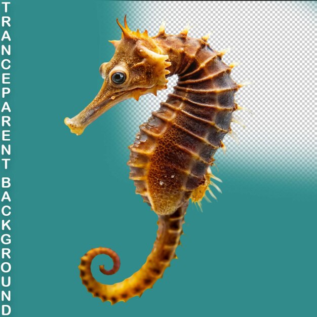 PSD seahorse on transparent background