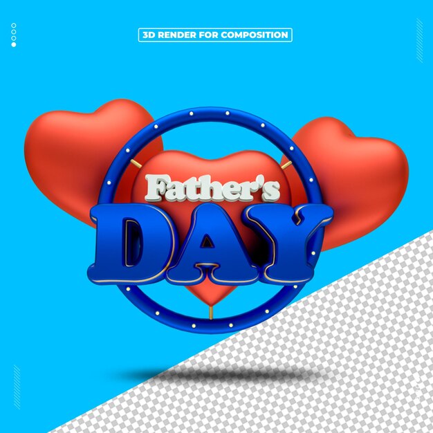 PSD seal 3d rendered fathers day