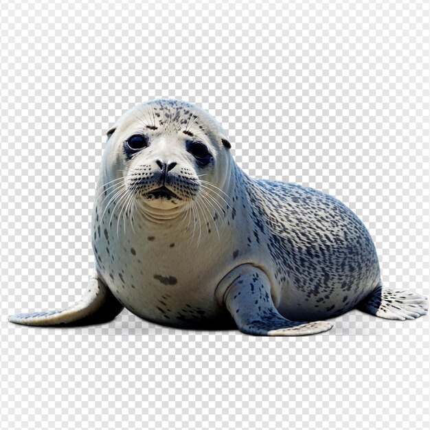 PSD a seal looking straight forward isolated on transparent background png generative ai