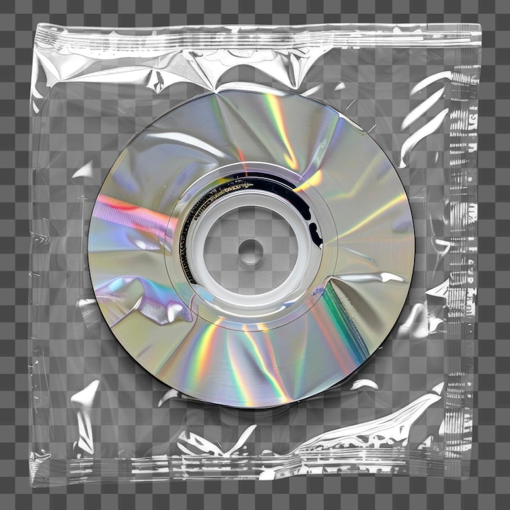 PSD 封印された cd パッケージ