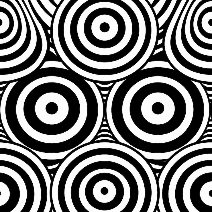 PSD seamless black and white simple line pattern with small curved lines simple seamless style