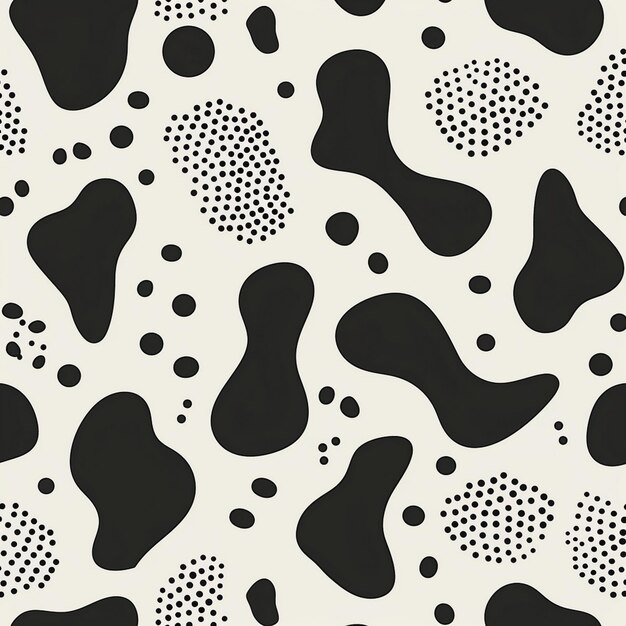 seamless black and white simple line pattern with small curved lines simple seamless style