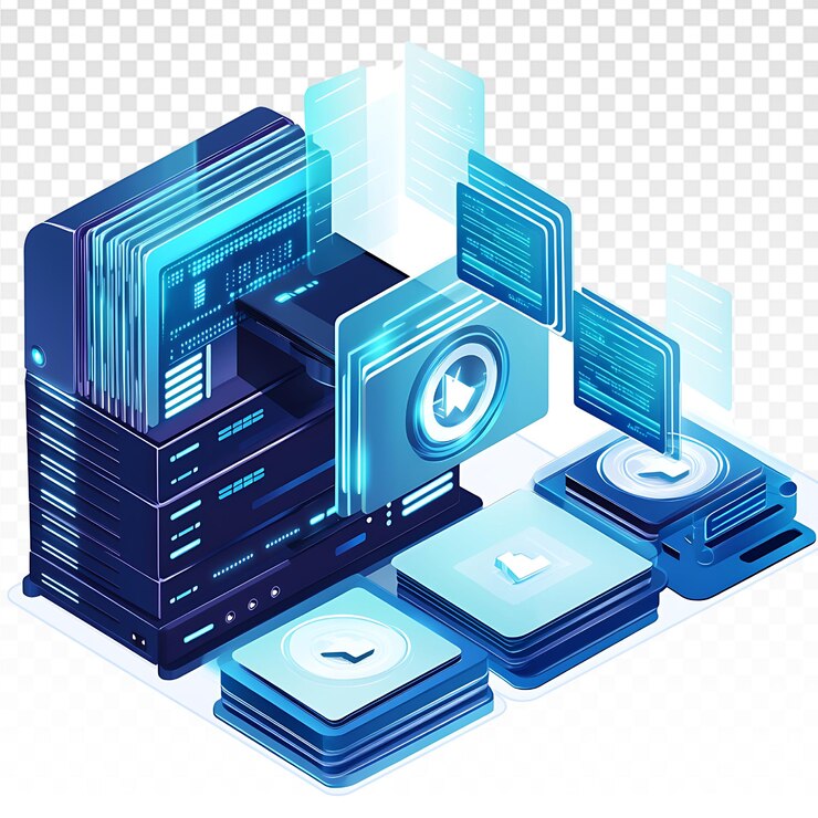 PSD seamless data transfer from projector to server stack