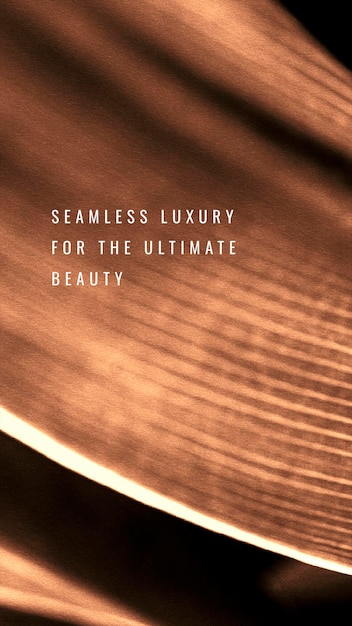 Seamless luxury for the ultimate beauty on a copper leaf background