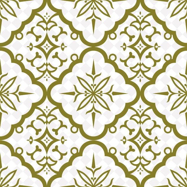 PSD a seamless pattern of gold and green leaves and flowers