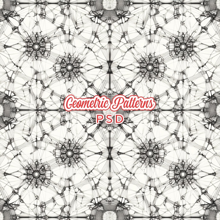 PSD a seamless pattern of a large grid with thin black lines