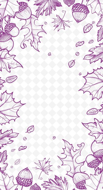 PSD a seamless pattern of maple leaves and maple leaves on a white background