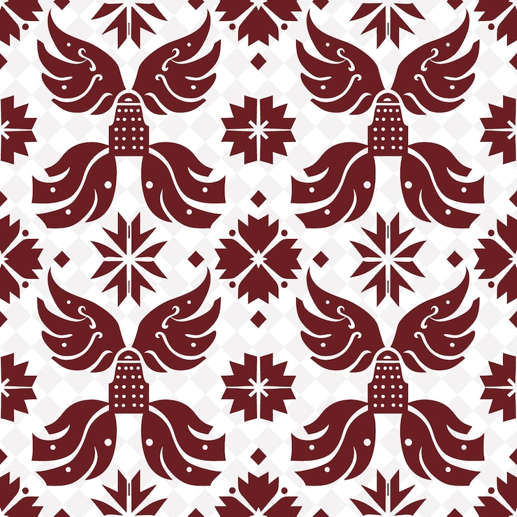 PSD a seamless pattern with a bird and a symbol of a bird