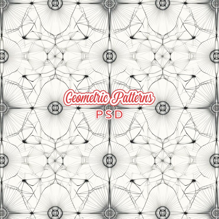 PSD a seamless pattern with a digital illustration of star flowers