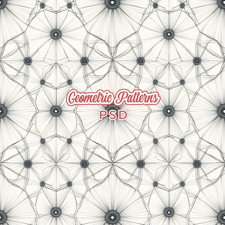 PSD a seamless pattern with a digital illustration of star flowers