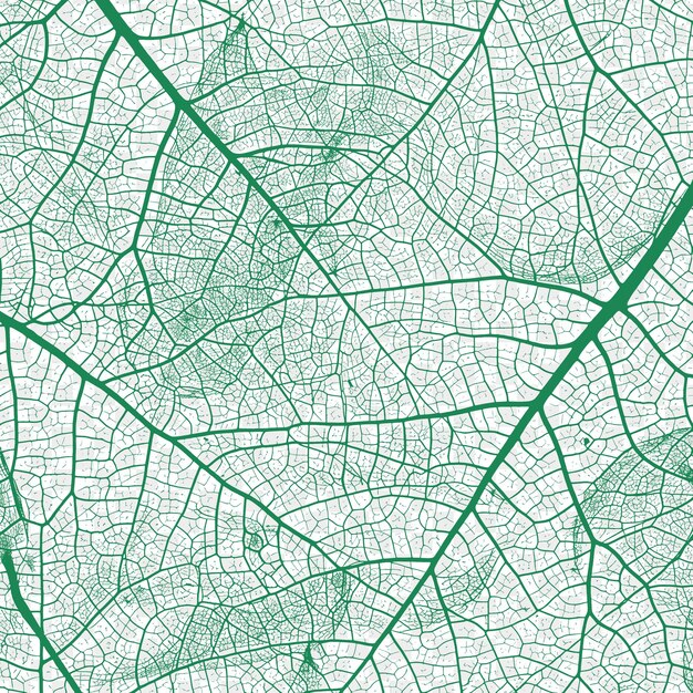 PSD a seamless pattern with green leaves and a white background