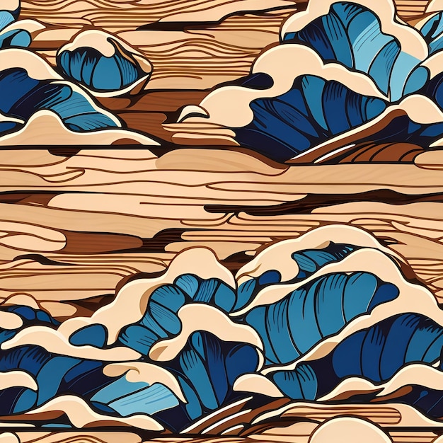 Seamless pattern of wooden tile traditional japanese style repeatable image