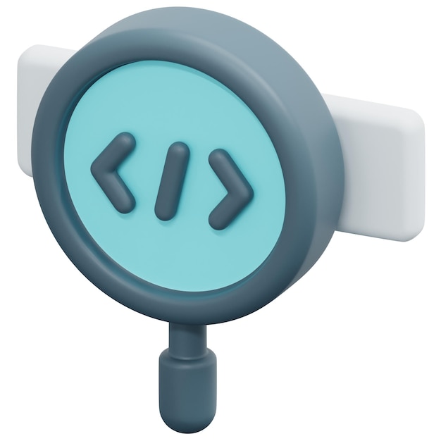 Search 3d render icon illustration