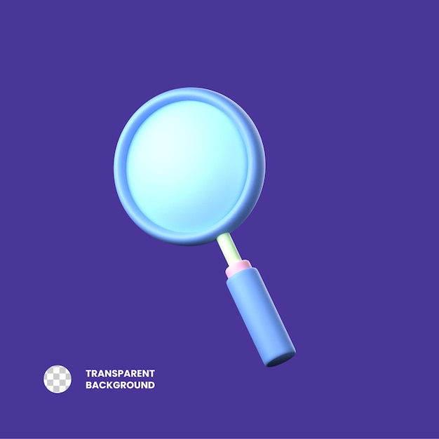 Search 3D Rendered Icon Illustration