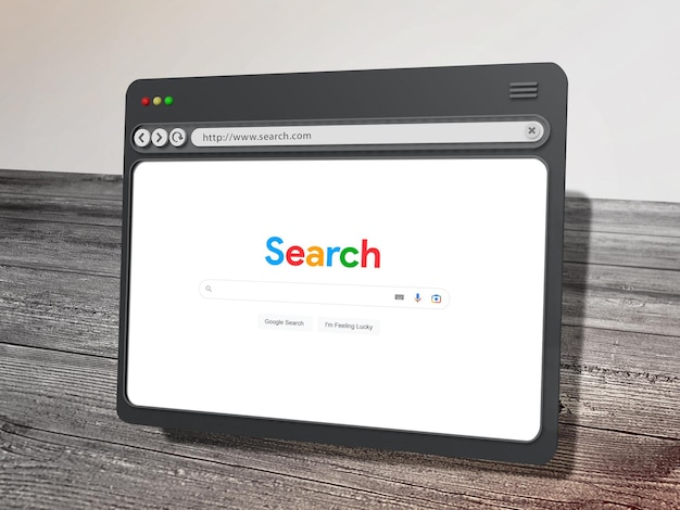 PSD search bar 3d mockup