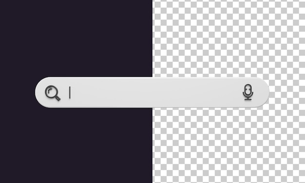 PSD barra di ricerca nel rendering 3d