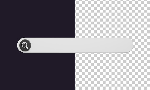 Search bar in 3d rendering