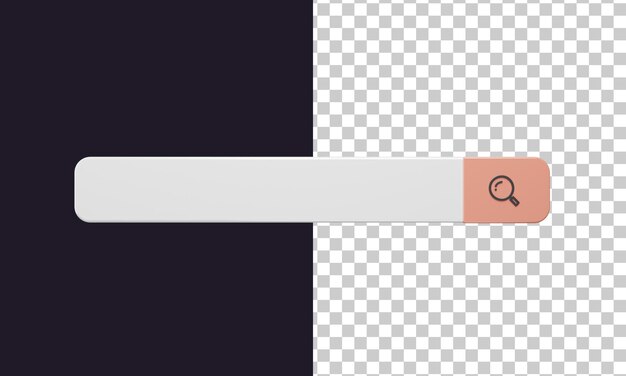 Search bar in 3d rendering