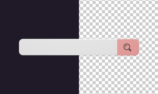 Search bar in 3d rendering