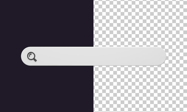 Search bar in 3d rendering