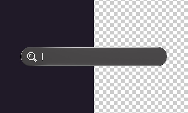 Search bar in 3d rendering