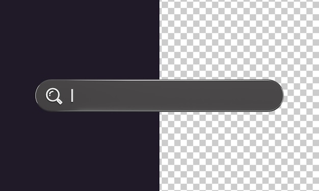 Barra di ricerca nel rendering 3d