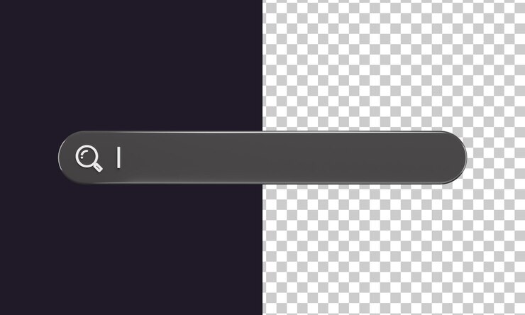 Search bar in 3d rendering