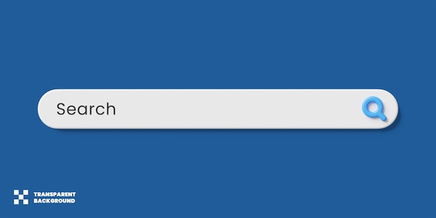 Дизайн 3d-шаблона панели поиска