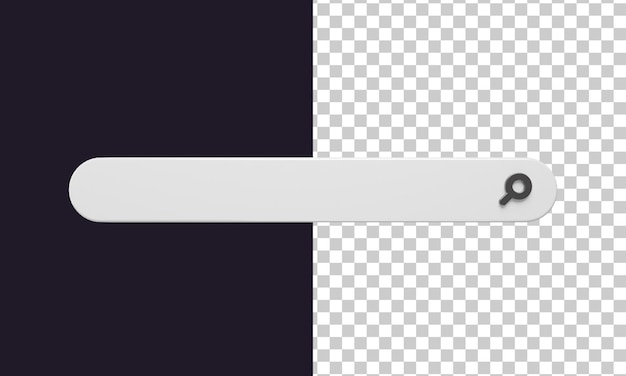 PSD search bar design in 3d rendering
