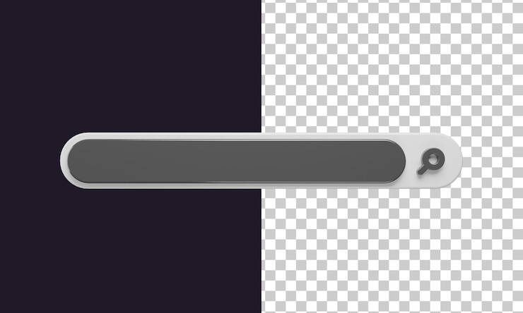 PSD search bar design in 3d rendering