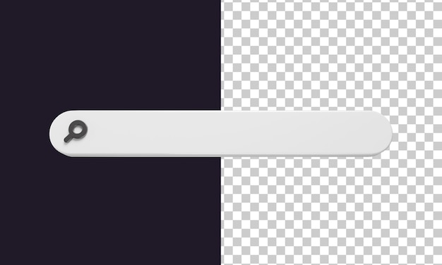 Design della barra di ricerca nel rendering 3d