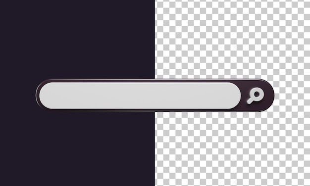 3dレンダリングでの検索バーのデザイン