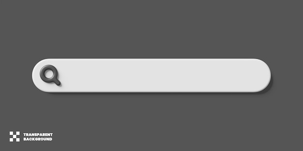 PSD シンプルな 3 d レンダリングで分離された検索バーのデザイン
