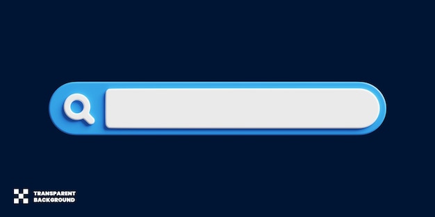 Дизайн панели поиска в минималистском 3d-рендеринге