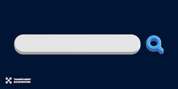 Search Bar Design In Minimalist 3D Render