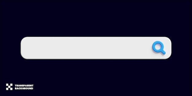 Search Bar Design In Minimalist 3D Render
