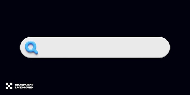 Search Bar Design Template In Minimalist 3D Render